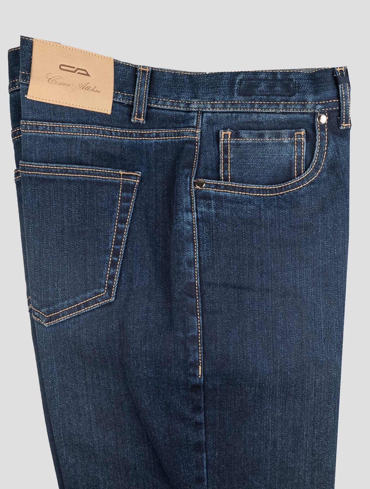 Cesare Attolini Blue Cotton Pu Jeans
