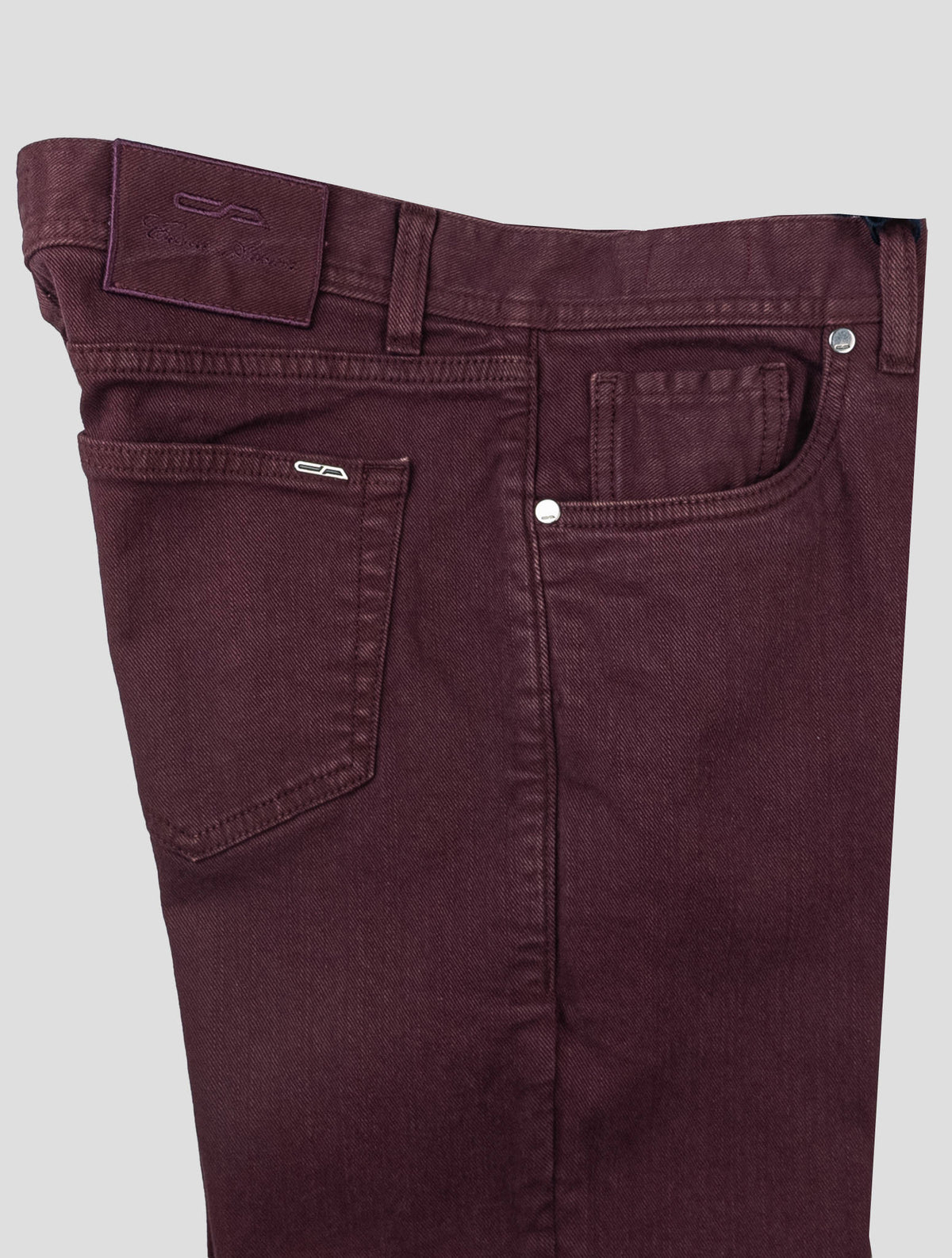Cesare Attolini Burgundy Cotton Ea Jeans