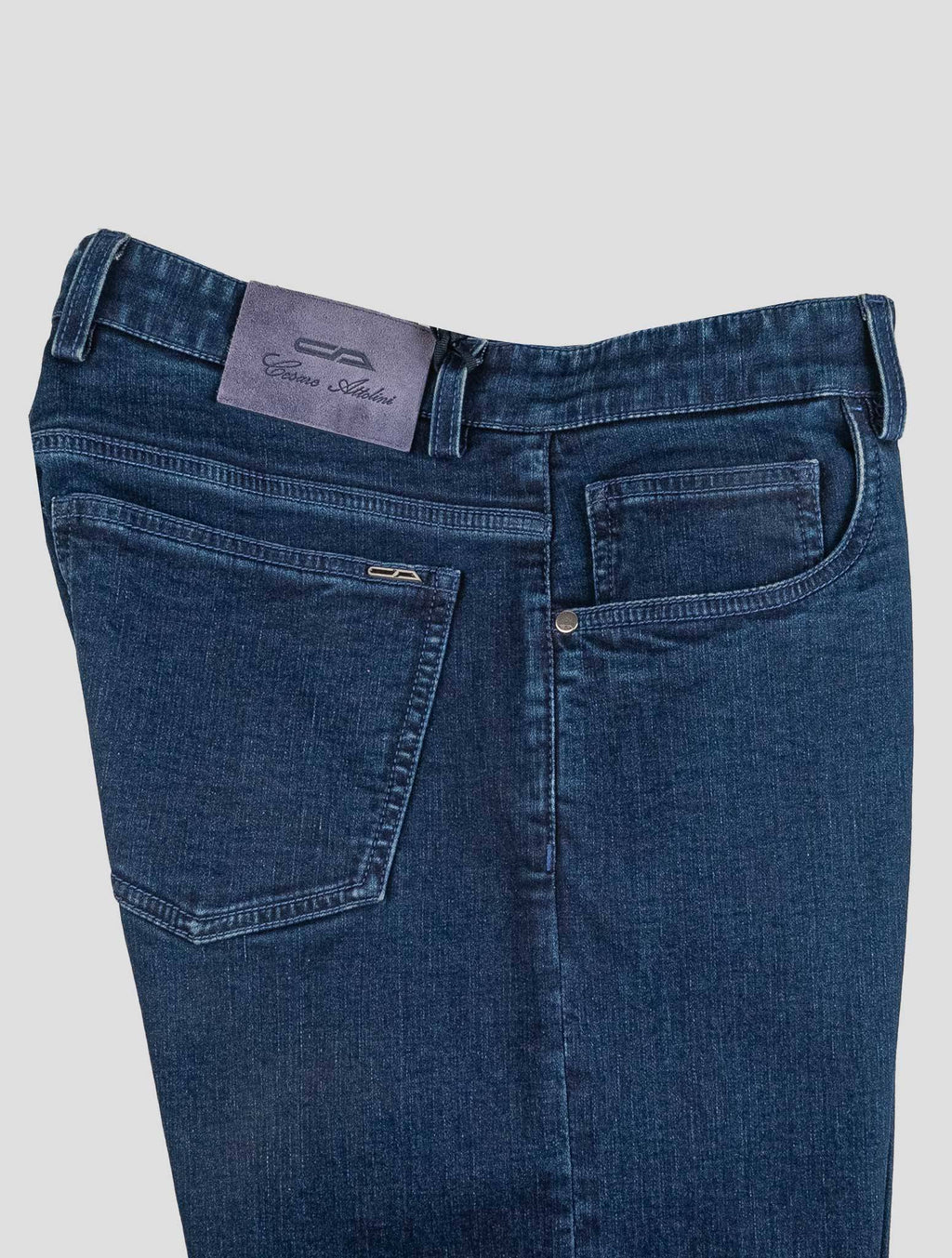 Cesare Attolini Blue Cotton Pu Jeans