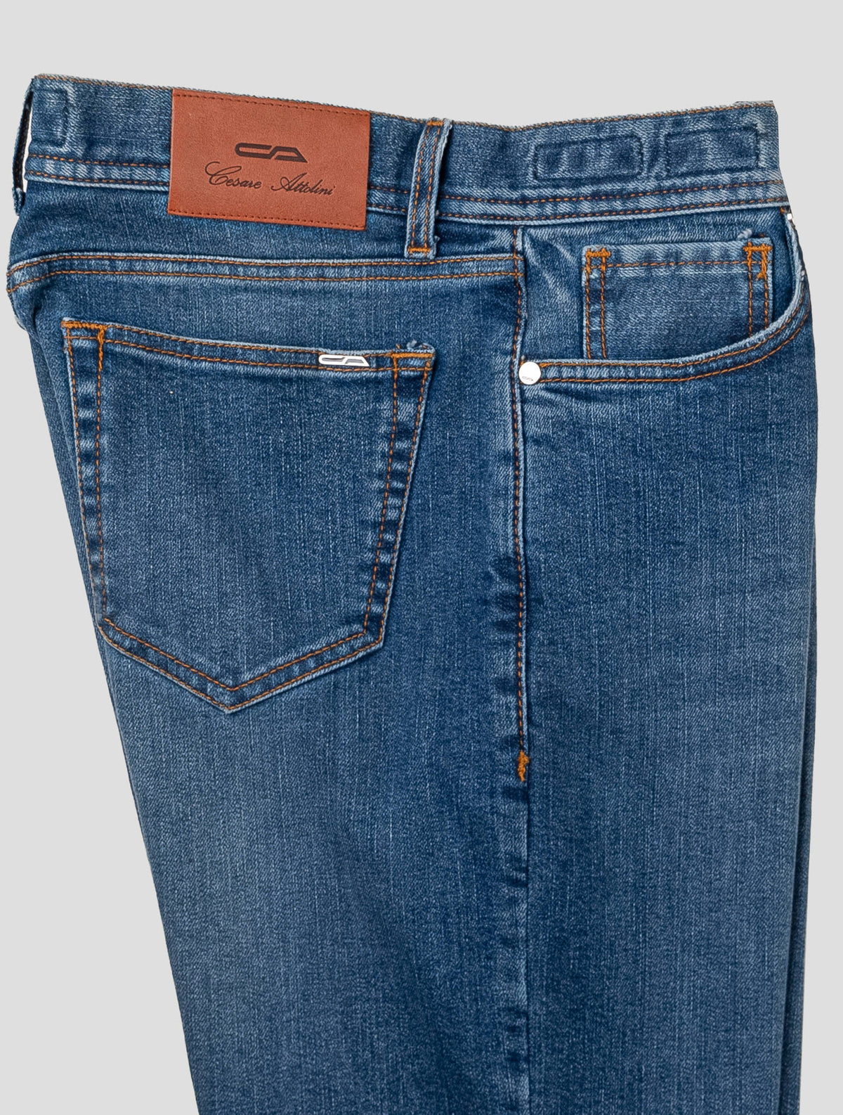 Cesare Attolini Blue Cotton Pl Ea Jeans
