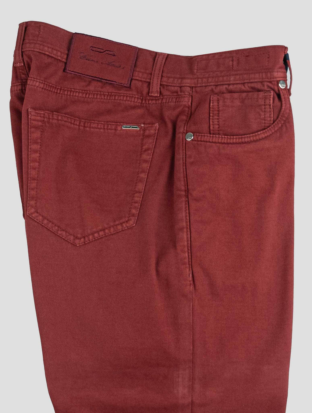 Cesare Attolini Red Cotton Cashmere Ea Jeans