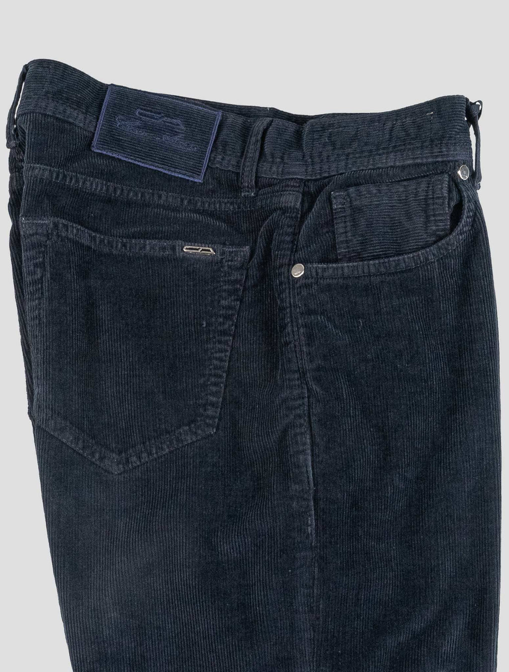 Cesare Attolini Dark Blue Cotton Cashmere Ea Velvet Jeans