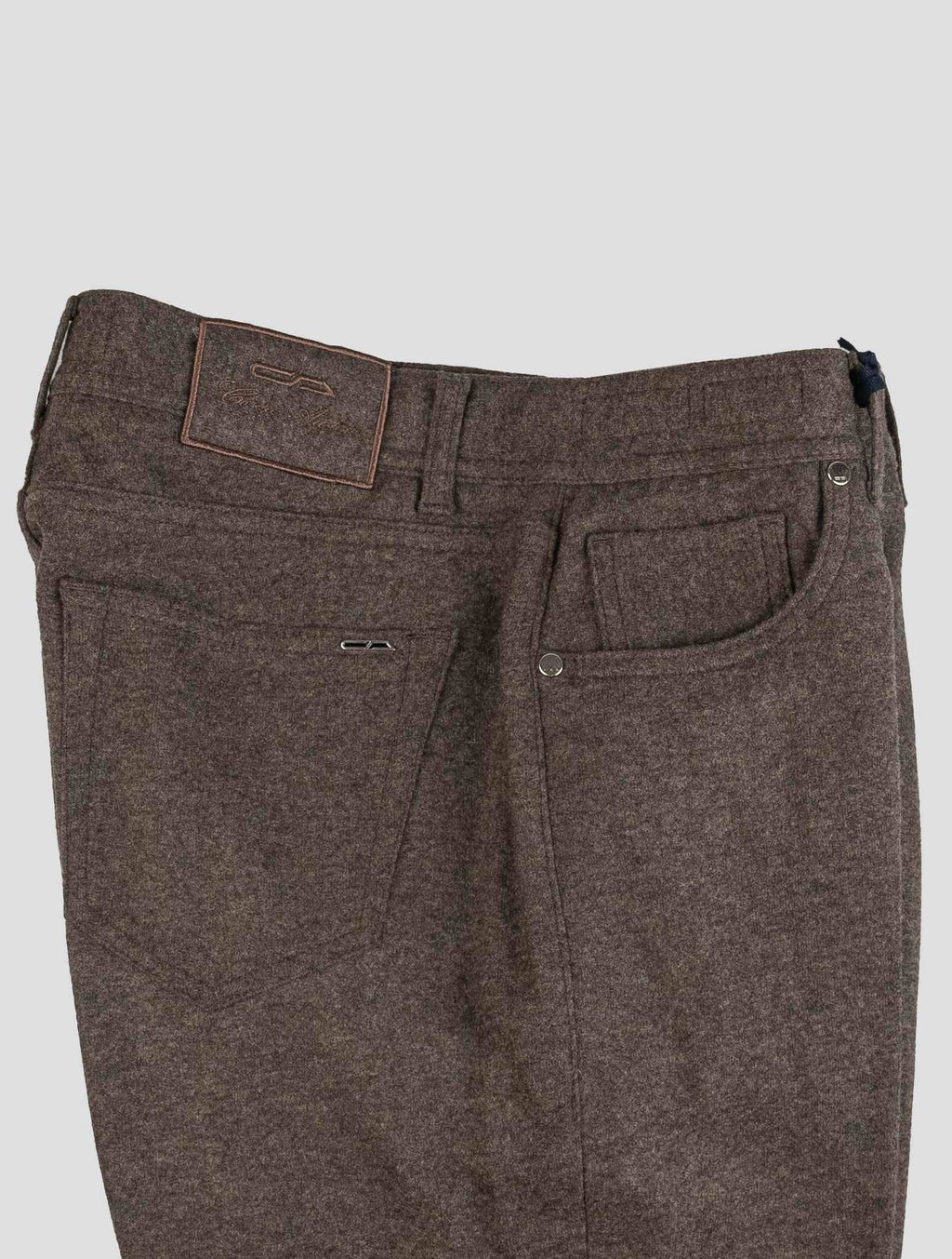 Cesare Attolini Brown Virgin Wool Jeans