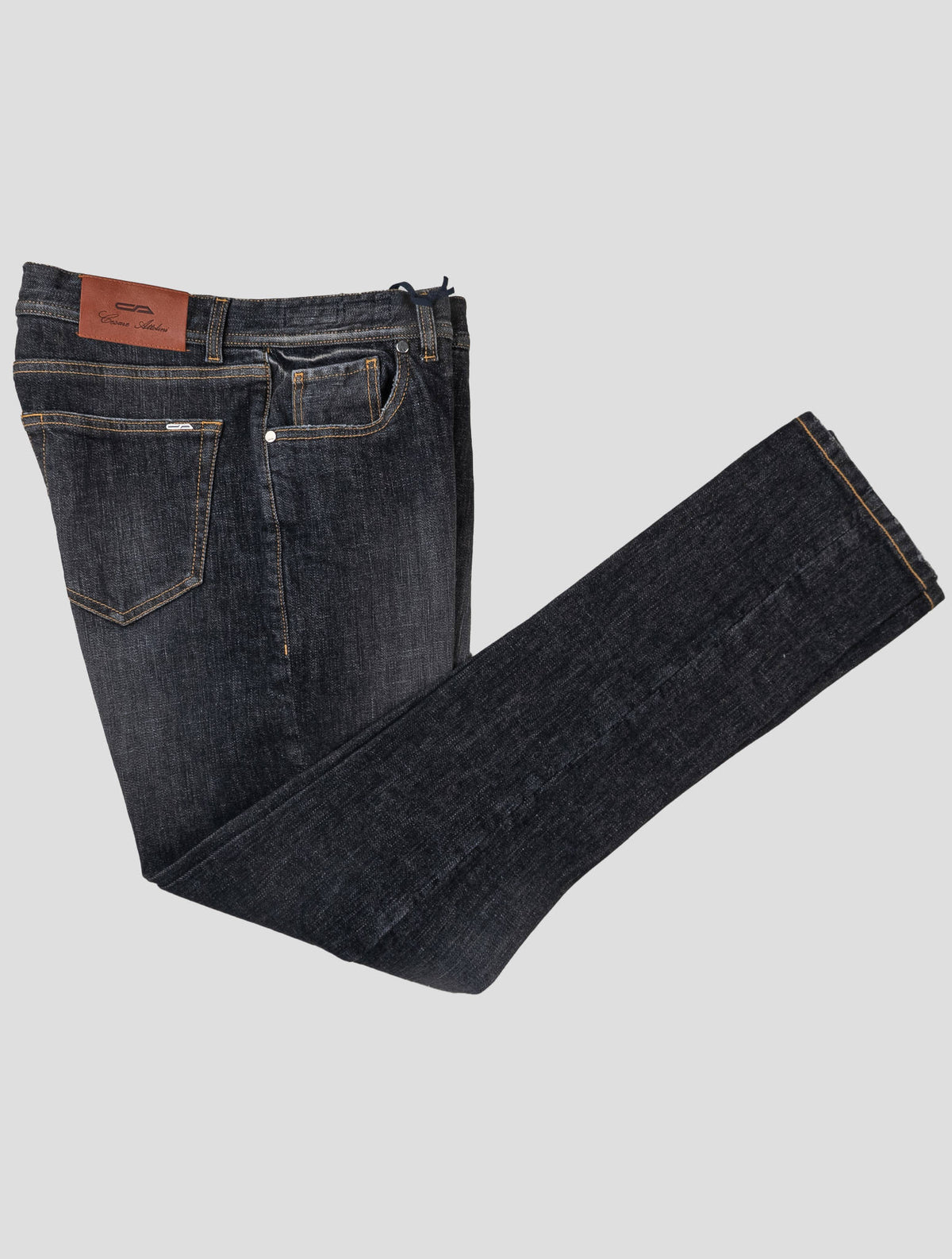 Cesare Attolini Cesare Attolini Black Cotton Pu Jeans Black 000
