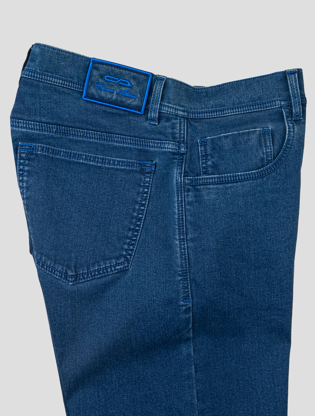 Cesare Attolini Blue Cotton Pl Ea Jeans