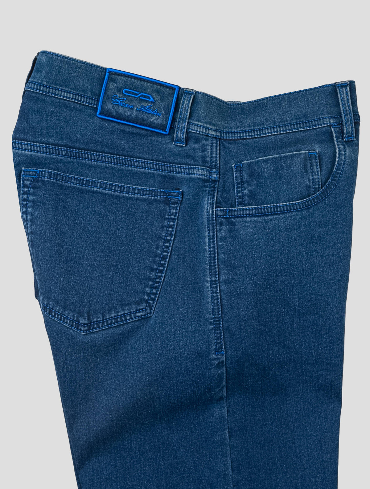 Cesare Attolini Blue Cotton Pl Ea Jeans