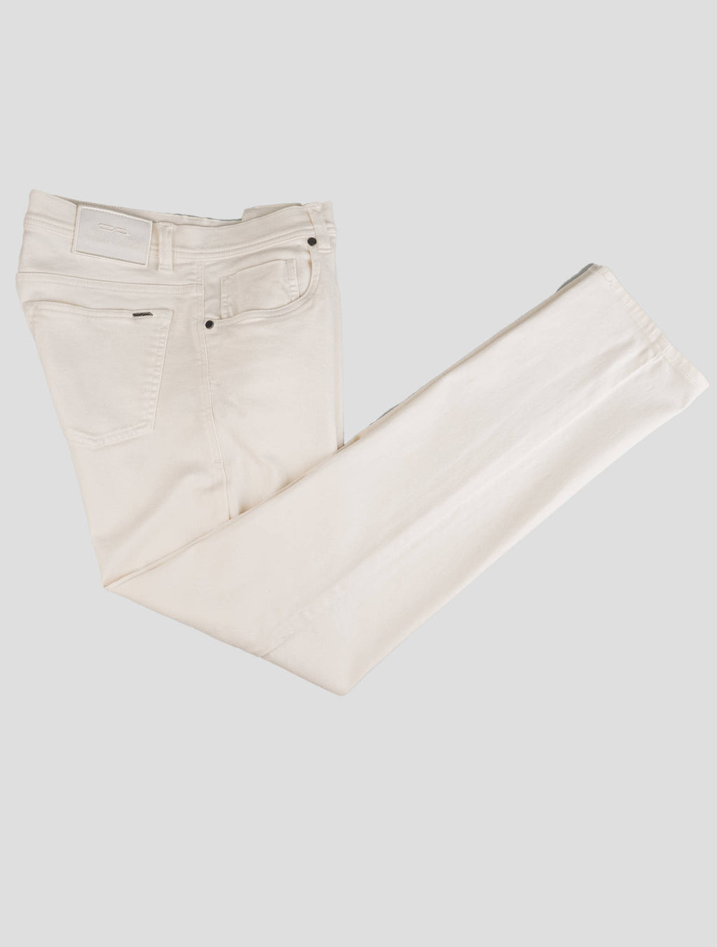 Cesare Attolini White Cotton Pu Jeans