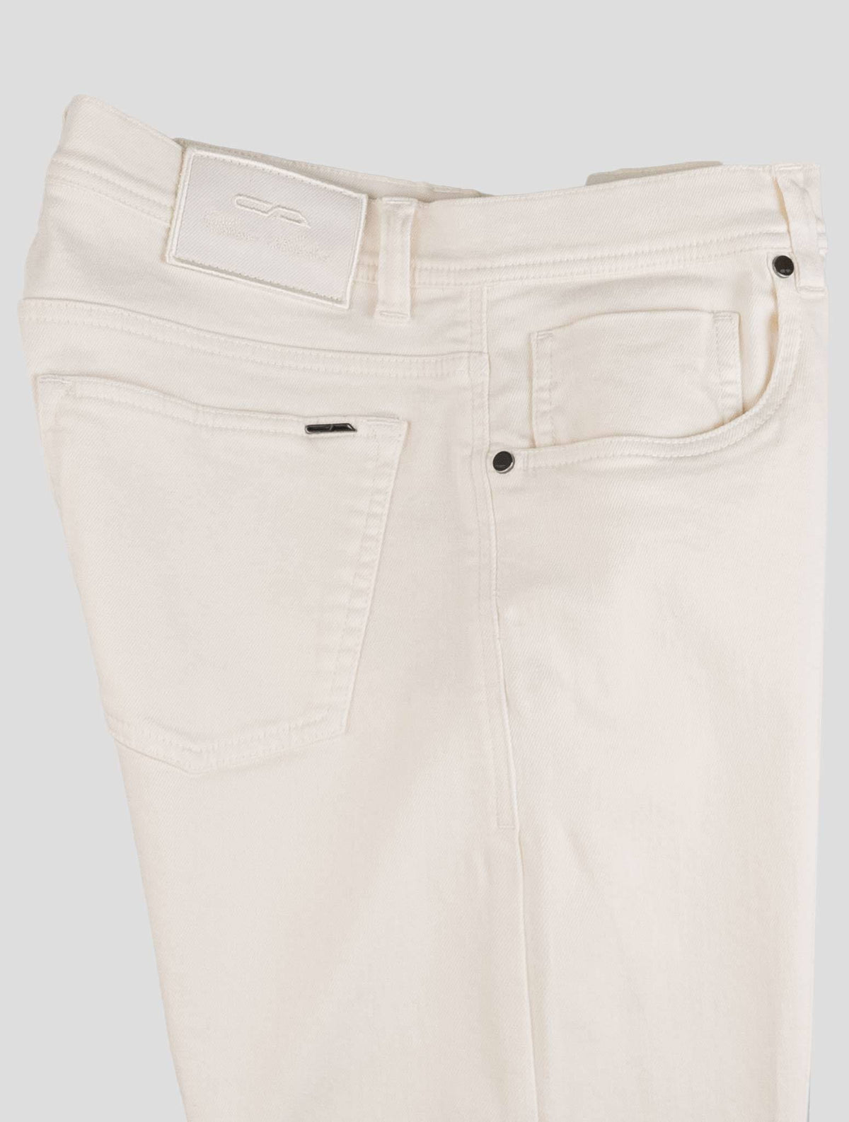 Cesare Attolini White Cotton Pu Jeans