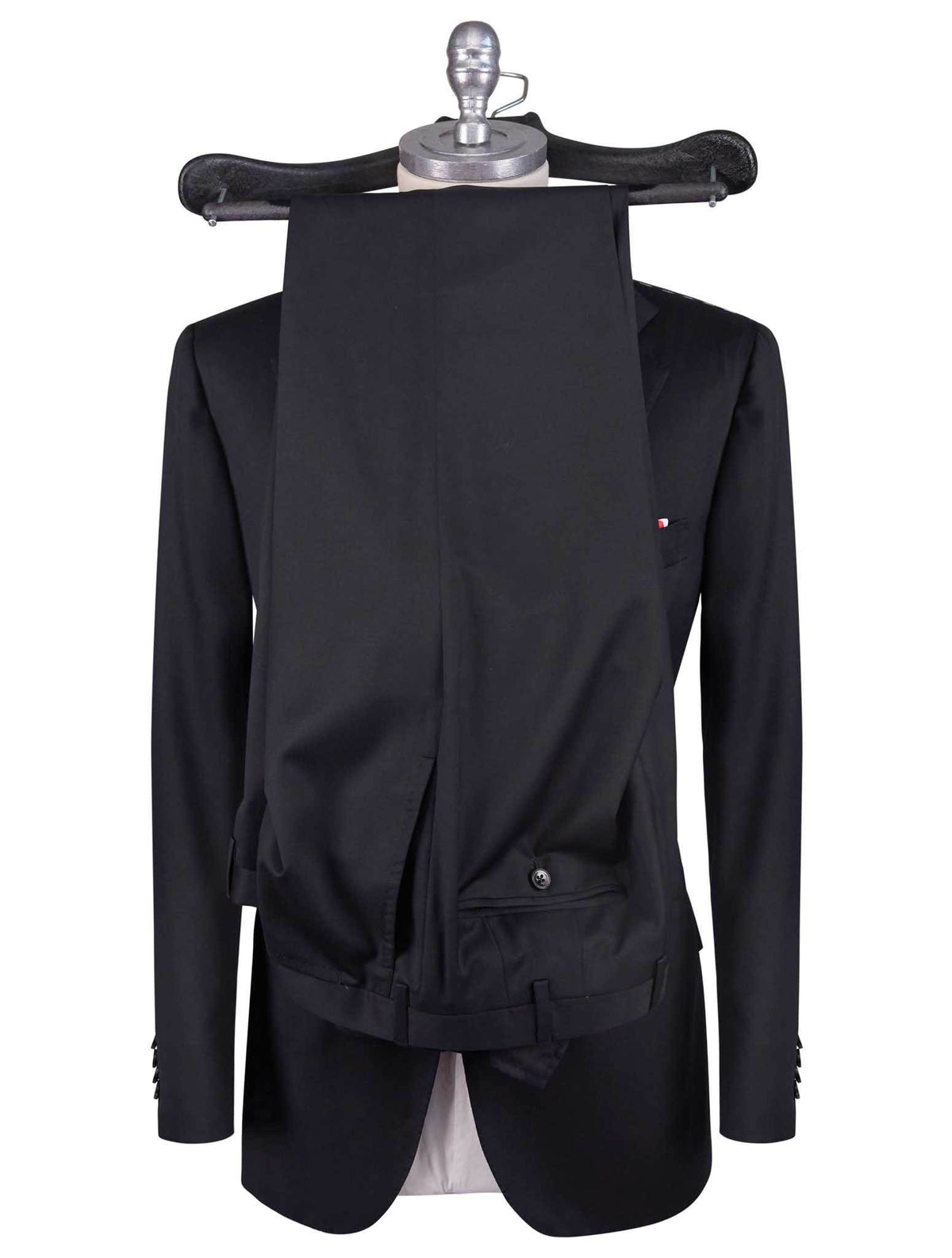 Kiton Black Virgin Wool Suit Mod. Evo