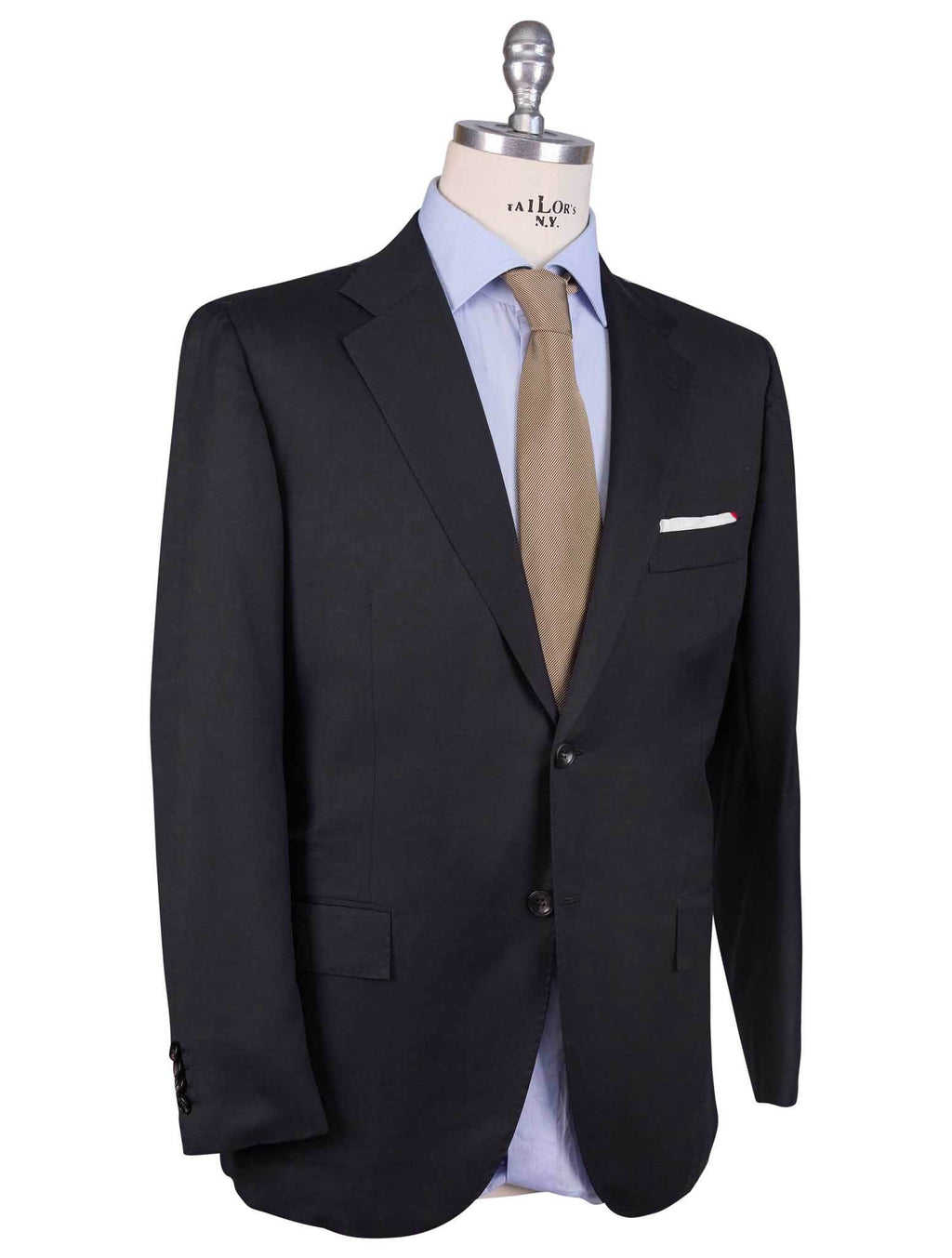 Kiton Kiton Black Virgin Wool Suit Black 001