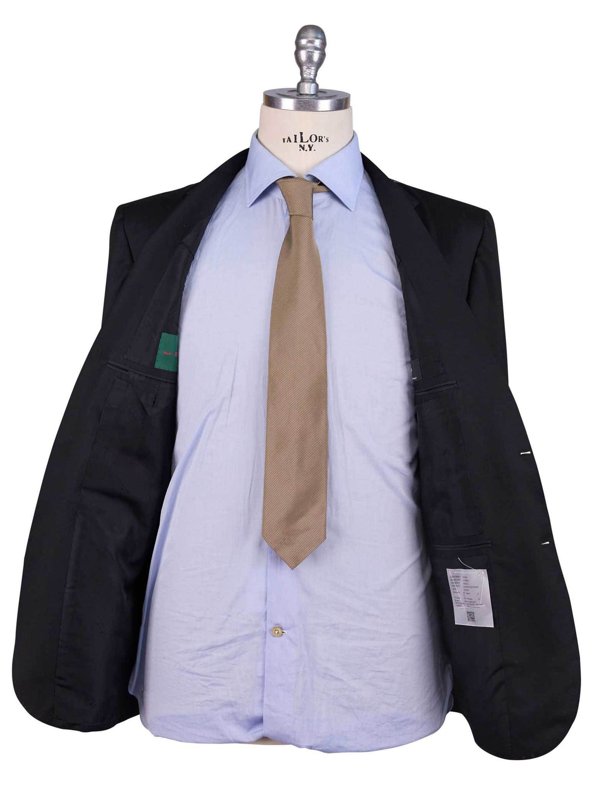Kiton Black Virgin Wool Suit