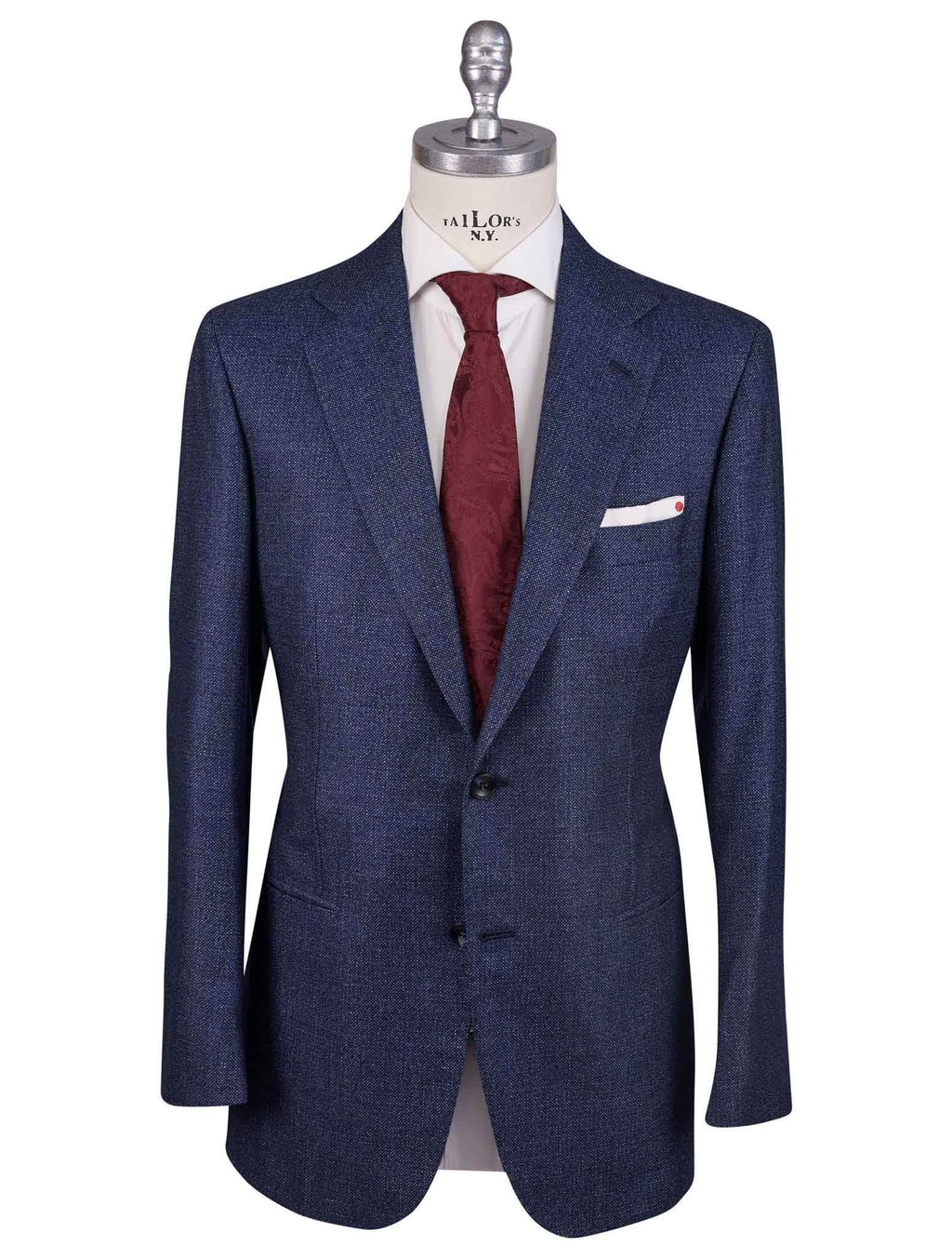Kiton Kiton Blue Cashmere Silk Linen Suit Blue 000