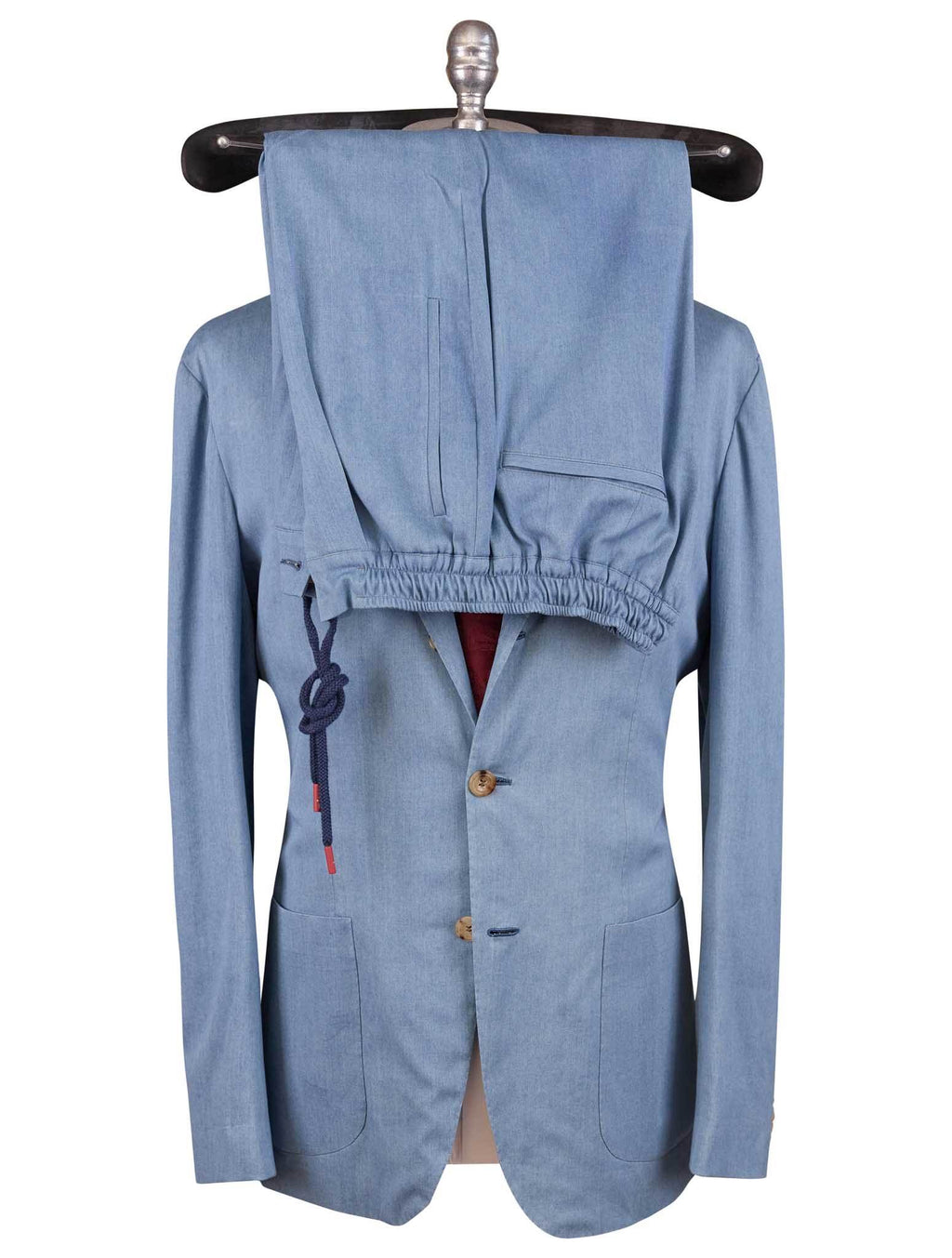 Kiton Kiton Light Blue Cotton Ea Short Pants Suit Light Blue 001