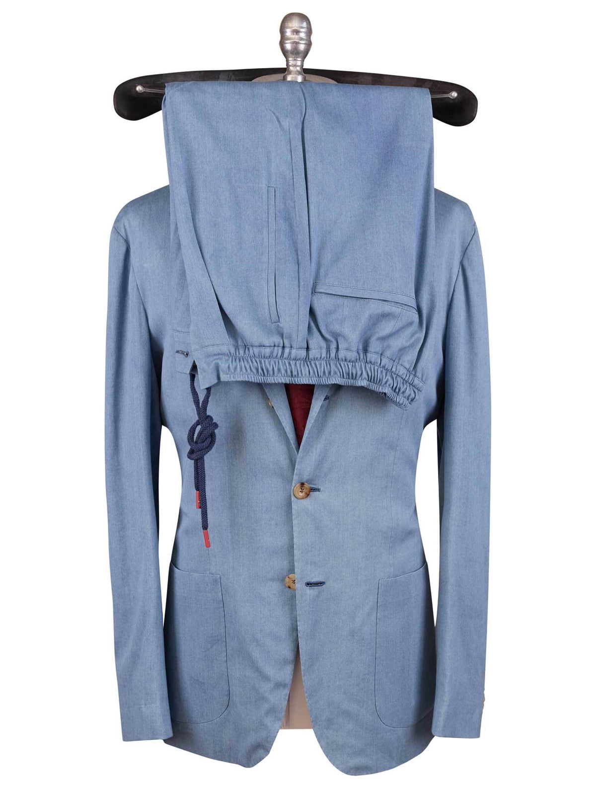 Kiton Kiton Light Blue Cotton Ea Short Pants Suit Light Blue 001