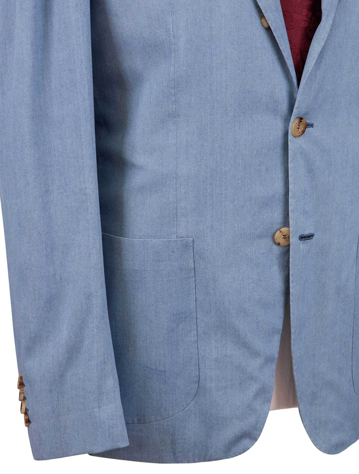 Kiton Light Blue Cotton Ea Short Pants Suit