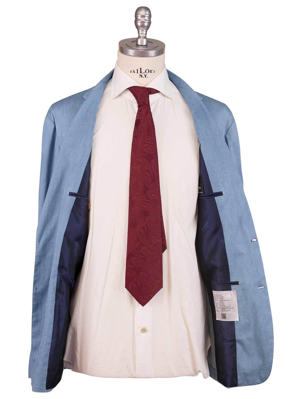 Kiton Light Blue Cotton Ea Short Pants Suit