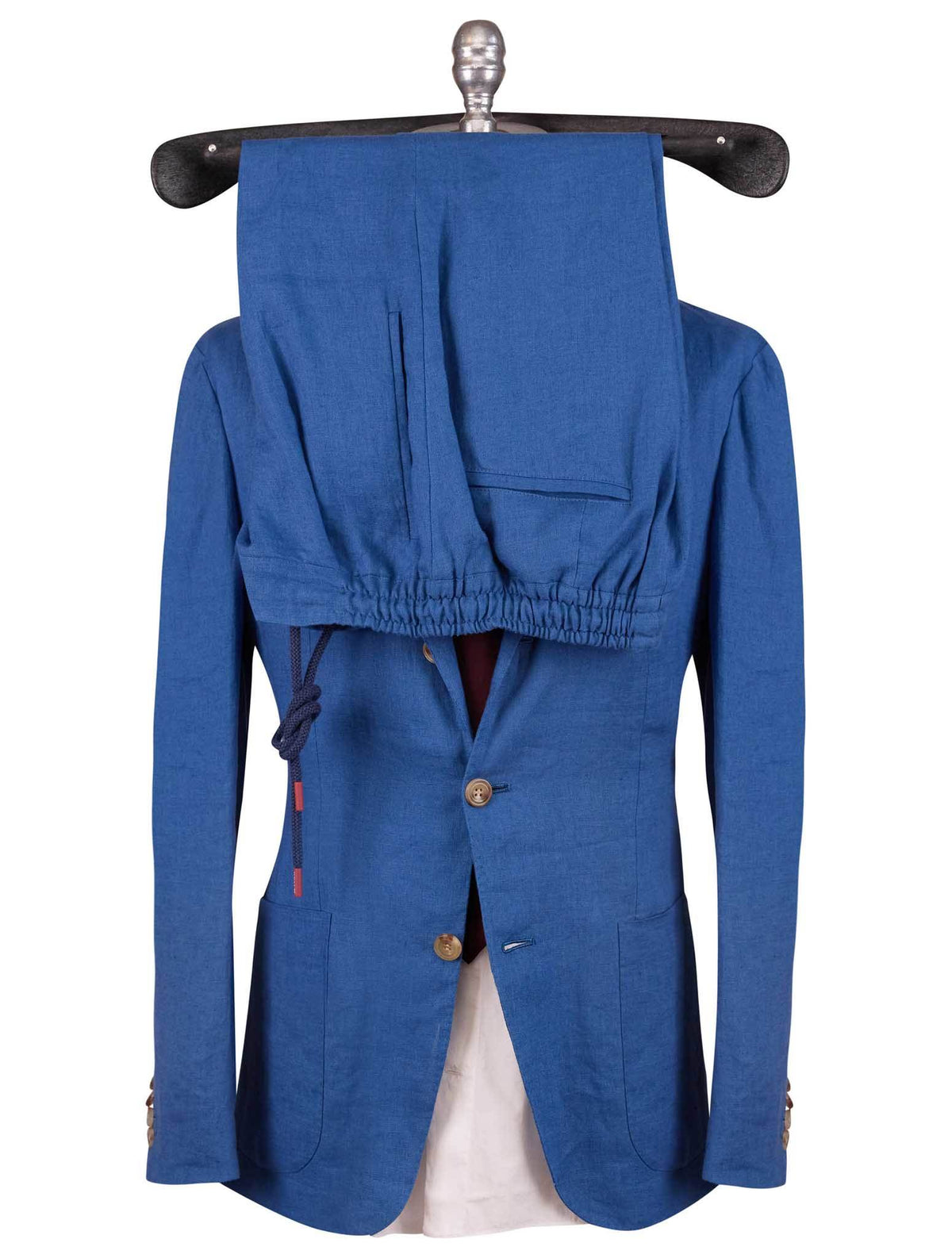 Kiton Kiton Blue Linen Suit Blue 001