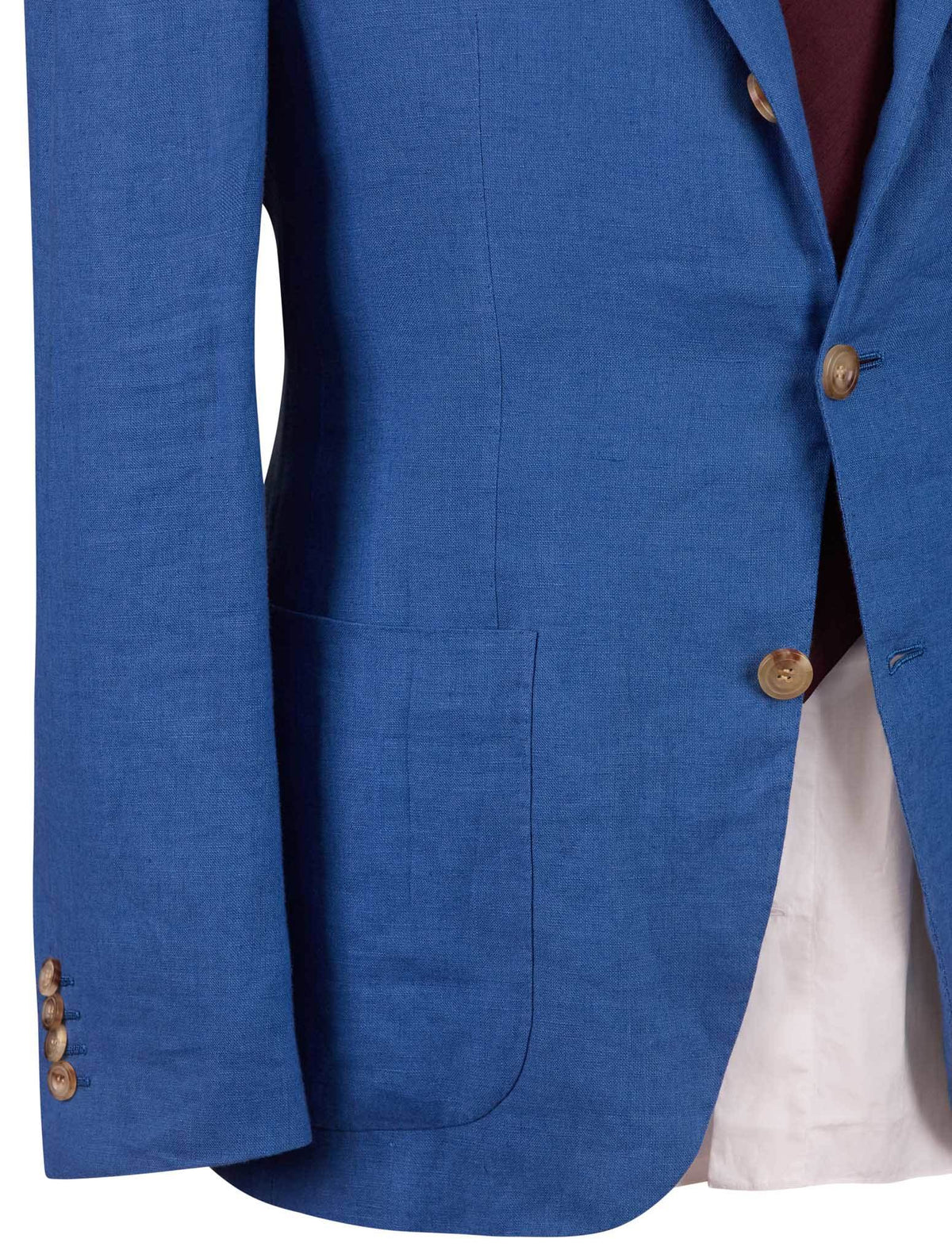 Kiton Blue Linen Suit