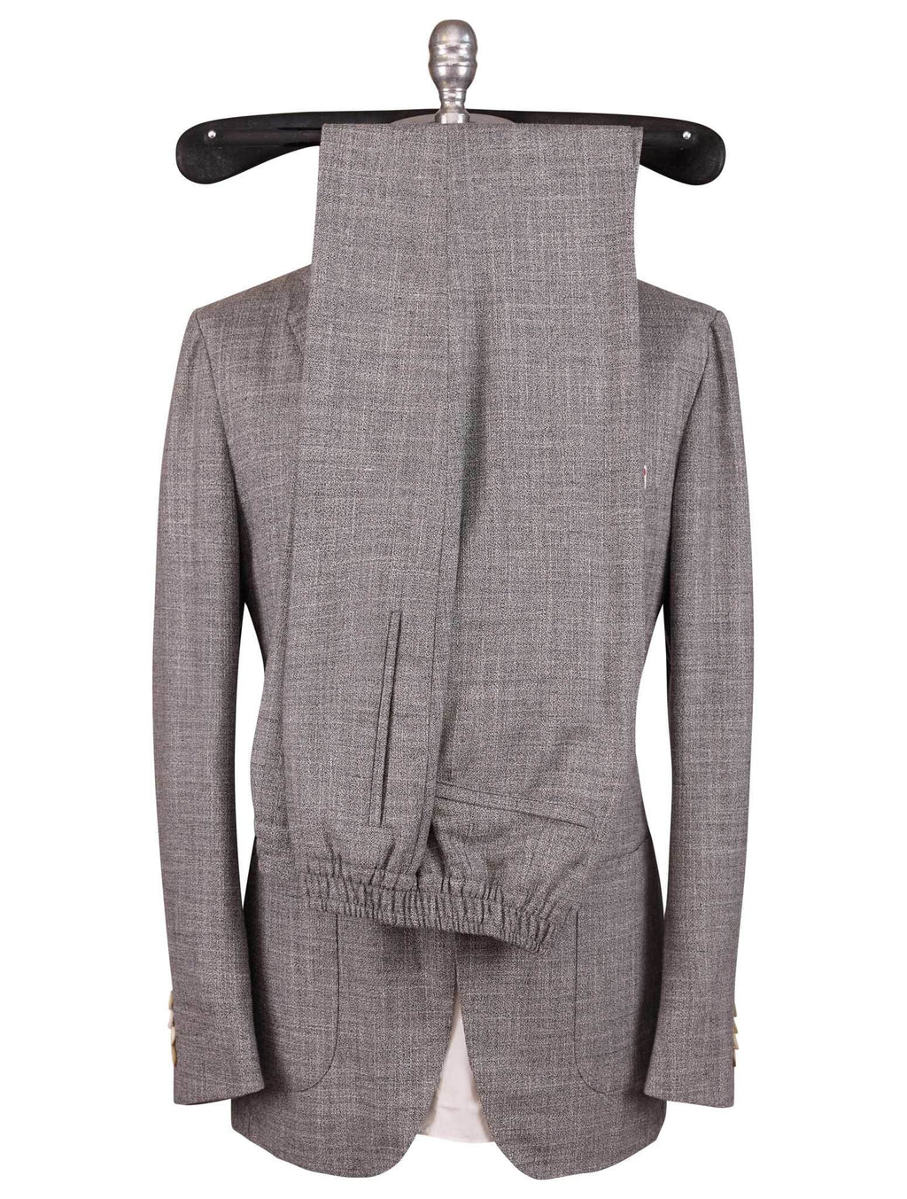 Kiton Kiton Gray Cashmere Virgin Wool Linen Silk Suit Gray 001
