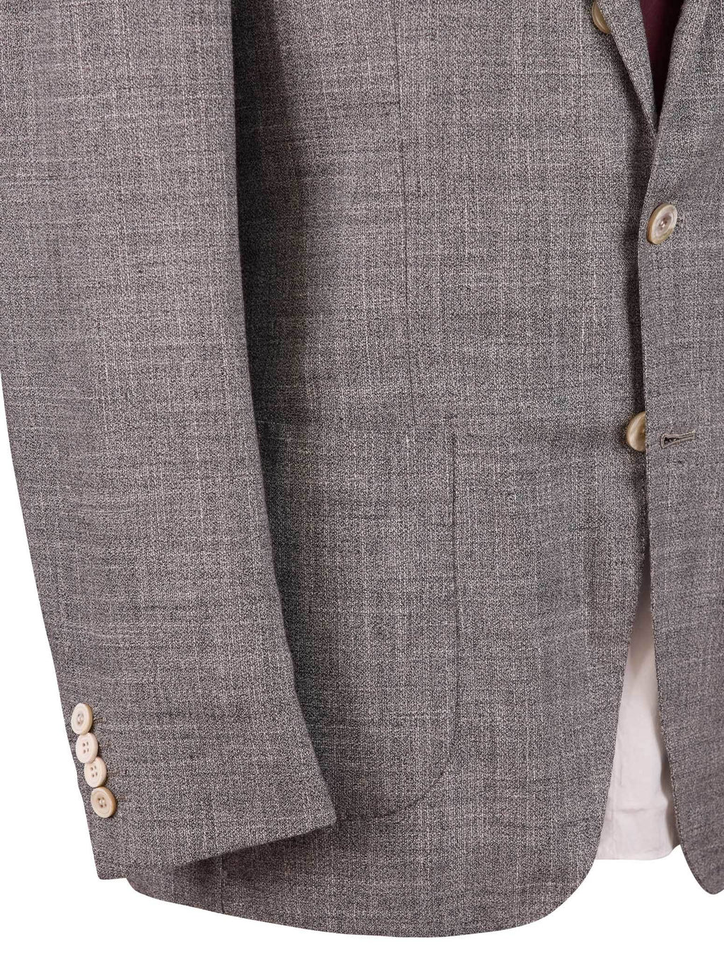 Kiton Gray Cashmere Virgin Wool Linen Silk Suit