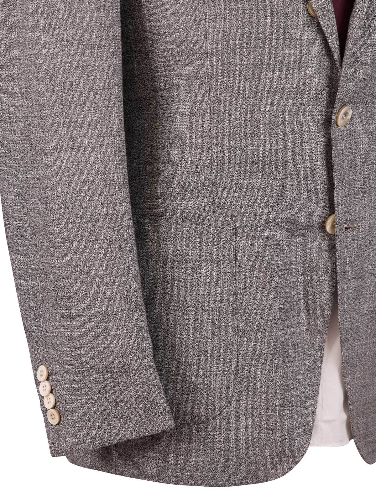 Kiton Gray Cashmere Virgin Wool Linen Silk Suit