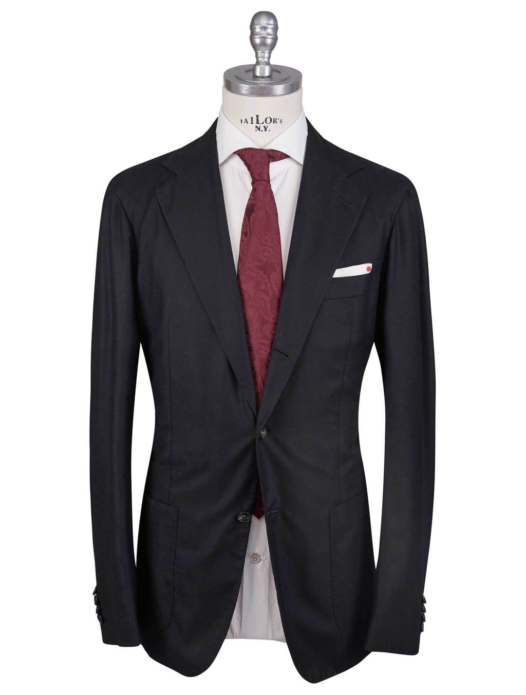 Kiton Kiton Black Wool 14 Micron Suit Black 000