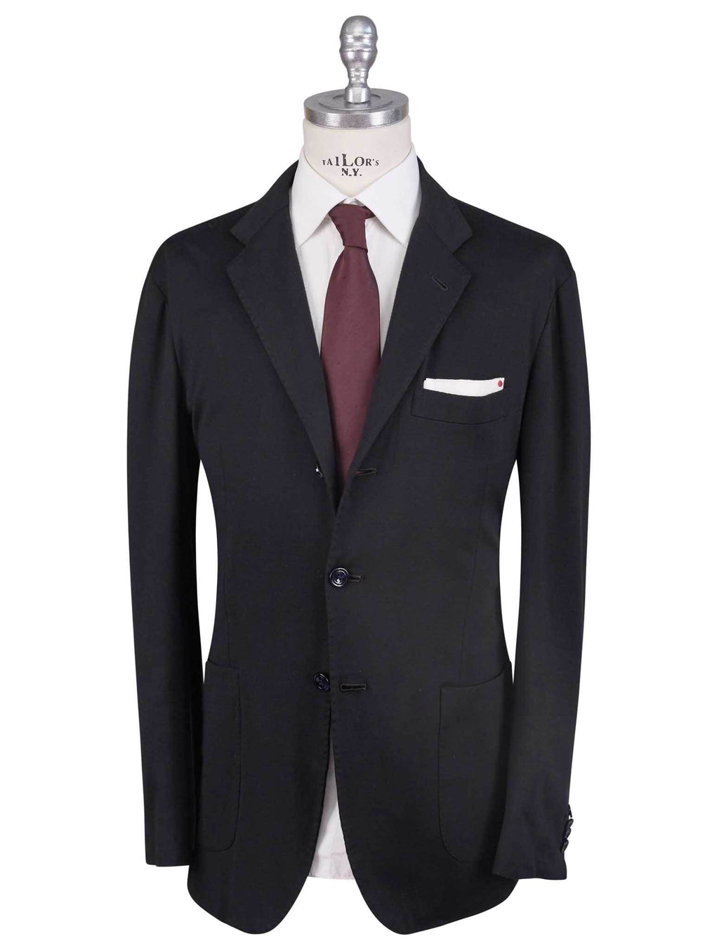 Kiton Black Virgin Wool 12,9 Micron Suit