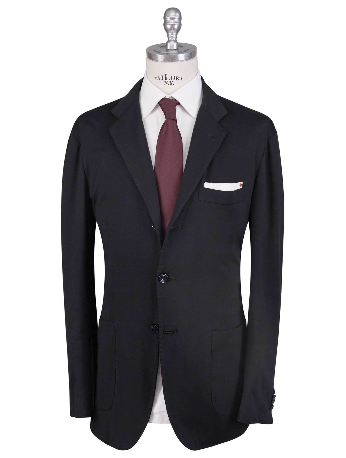 Kiton Black Virgin Wool 12,9 Micron Suit