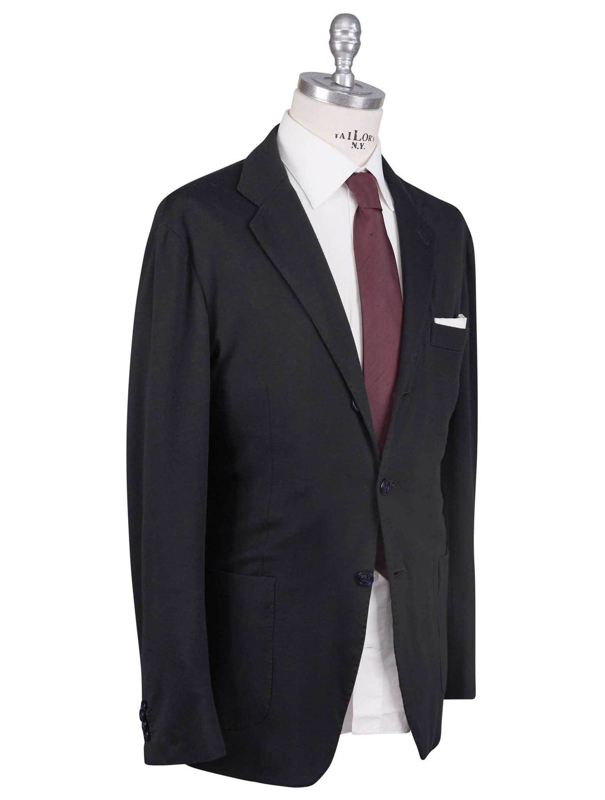 Kiton Kiton Black Virgin Wool 12