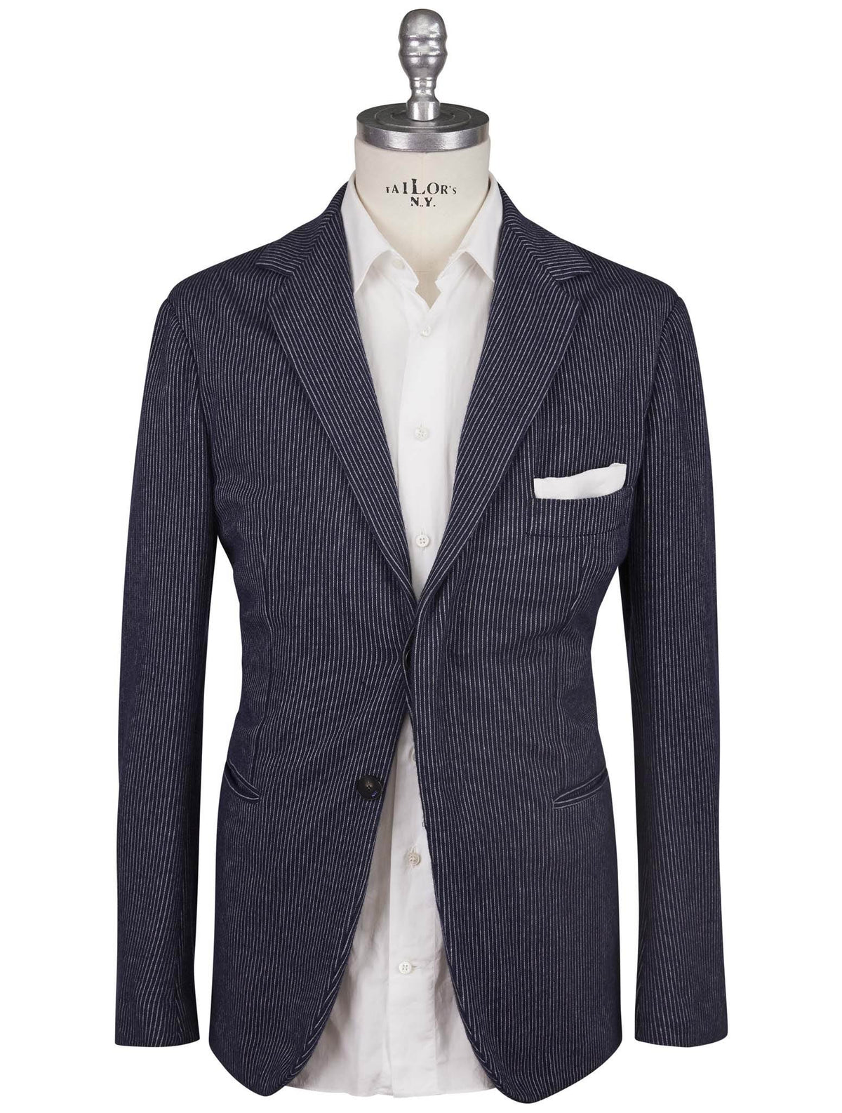 KNT Kiton Knt Blue Cashmere Cotton Suit Blue 000