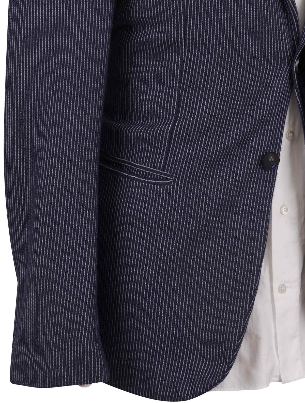 Kiton Knt Blue Cashmere Cotton Suit