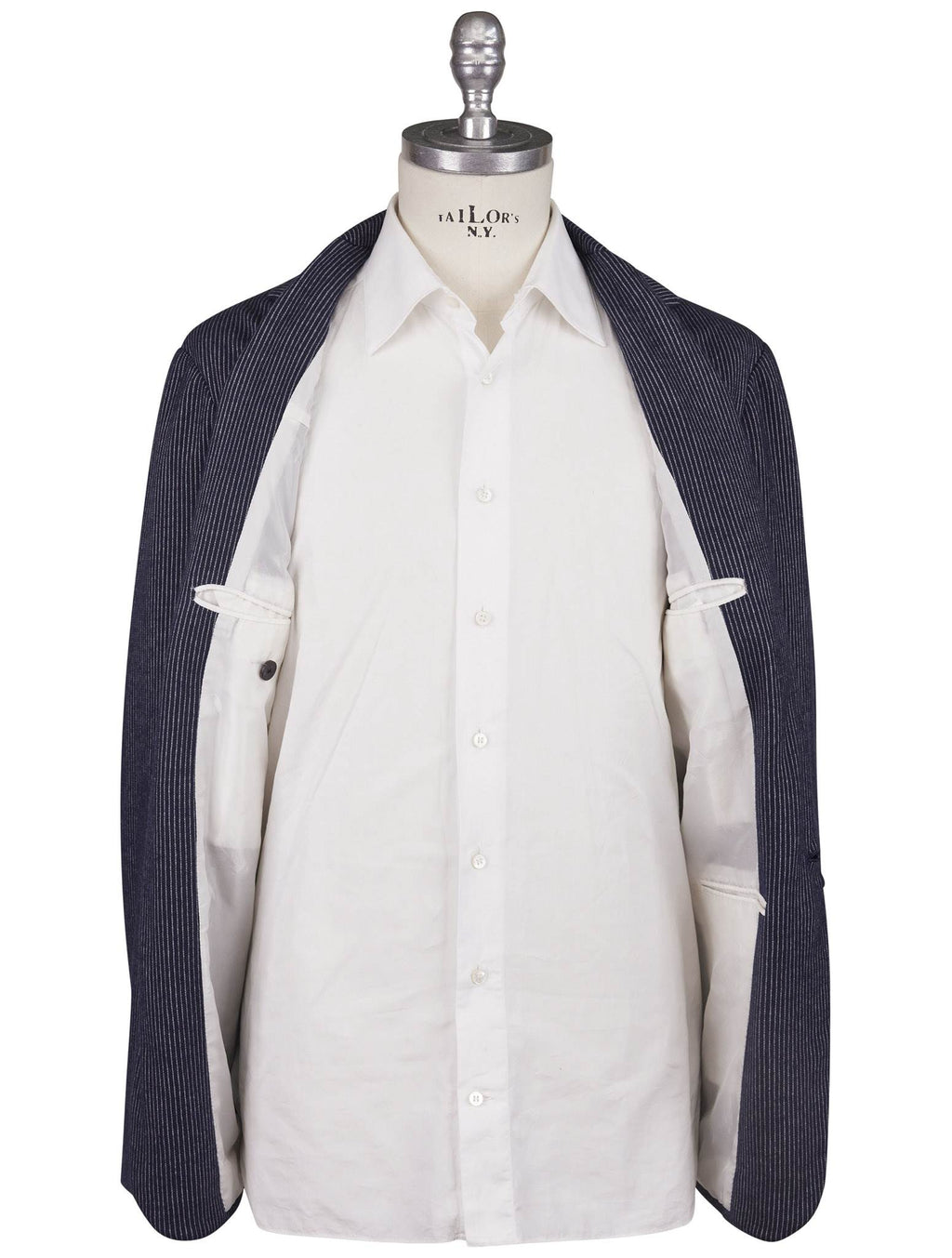 Kiton Knt Blue Cashmere Cotton Suit