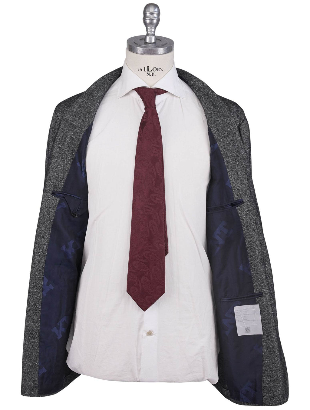 Kiton Knt Gray Cashmere Silk Suit