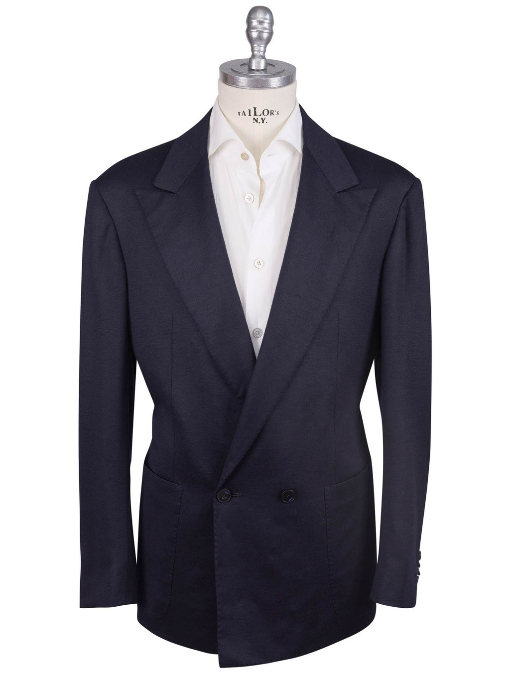 Kiton Knt Blue Wool Suit