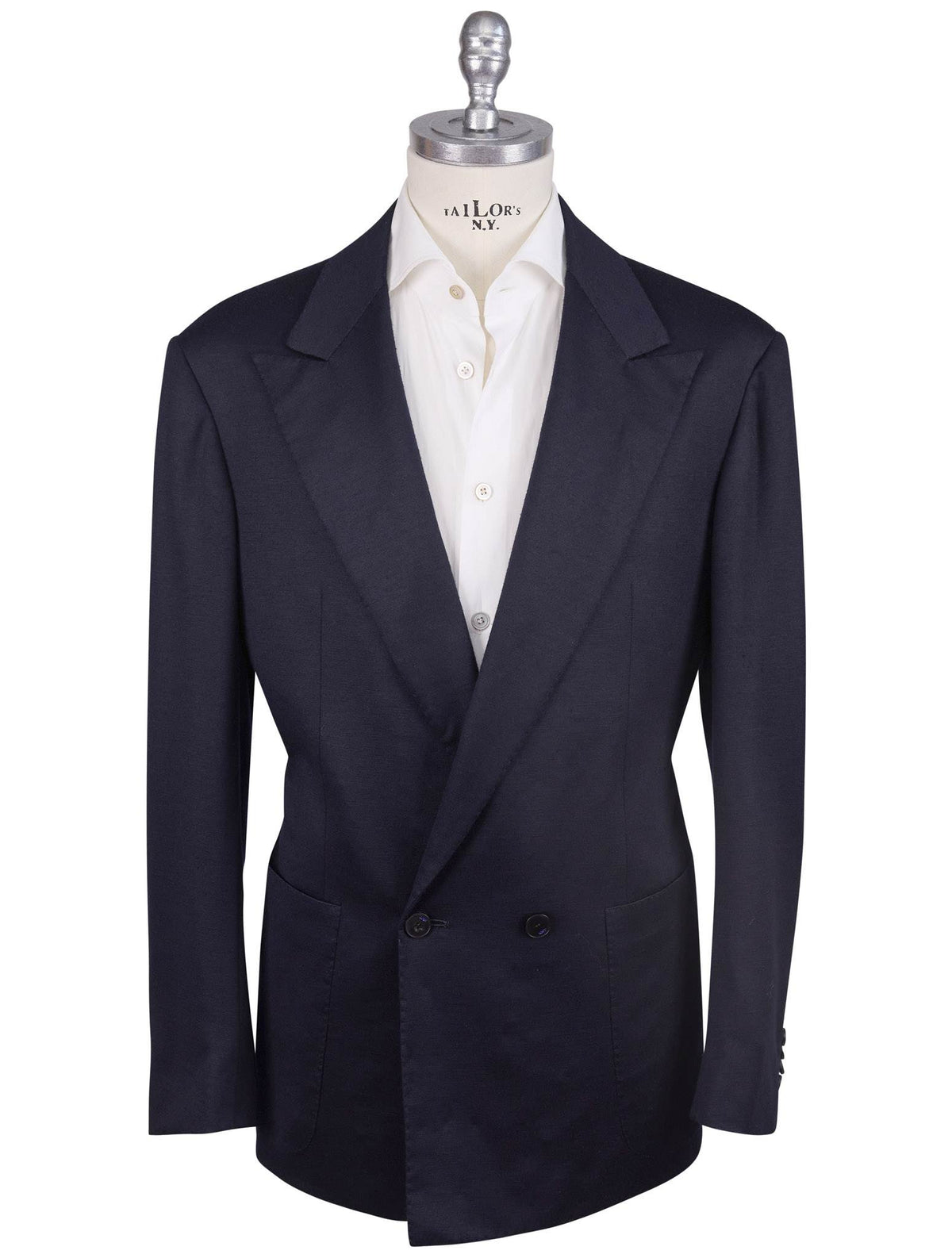 Kiton Knt Blue Wool Suit