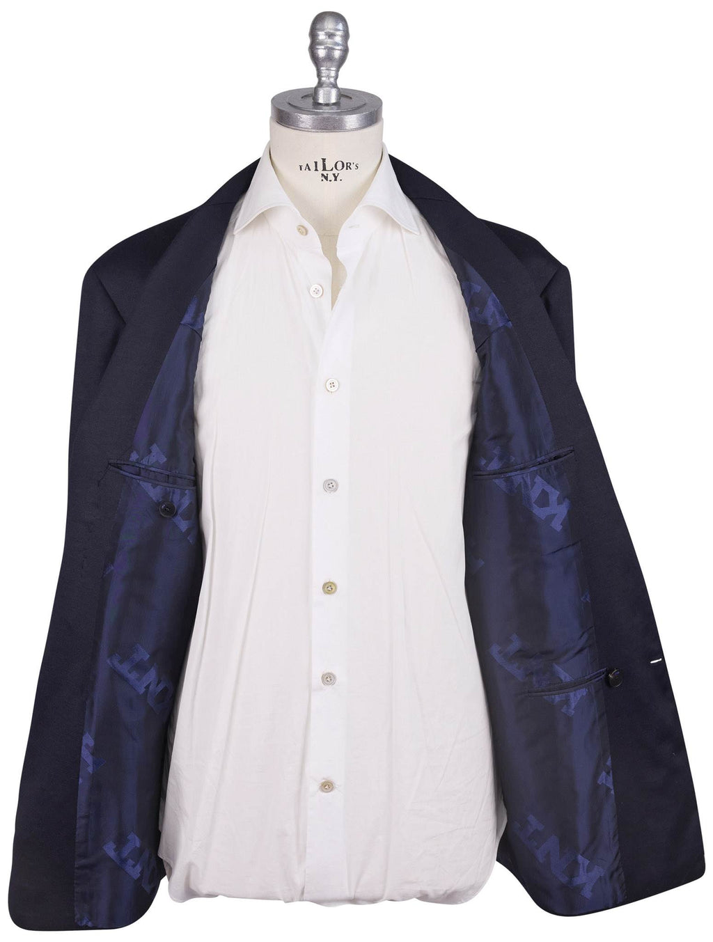 Kiton Knt Blue Wool Suit