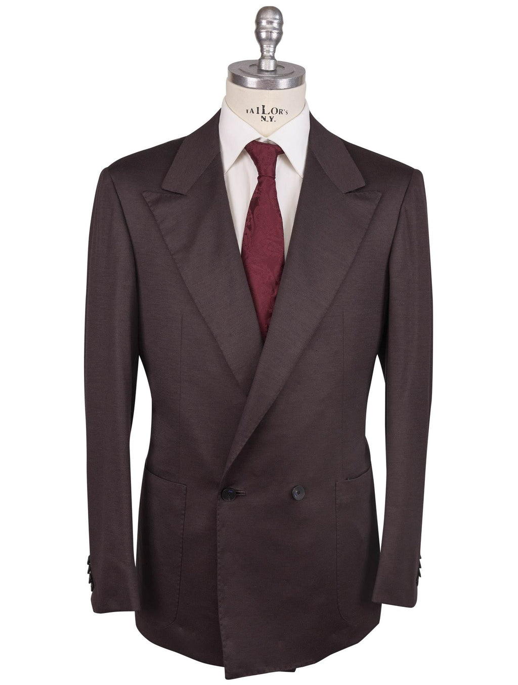 KNT Kiton Knt Brown Wool Suit Brown 000