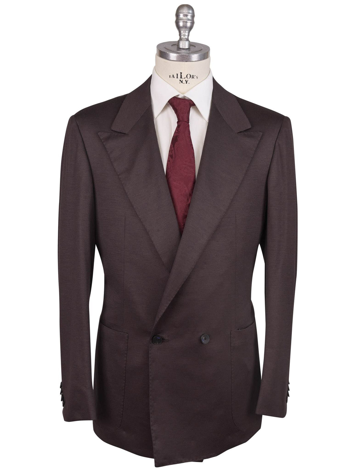 KNT Kiton Knt Brown Wool Suit Brown 000