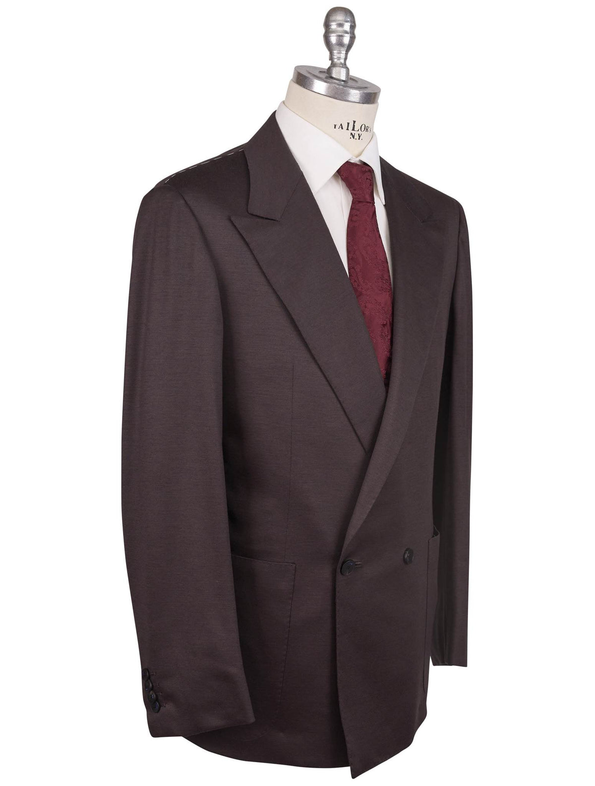 KNT Kiton Knt Brown Wool Suit Brown 001