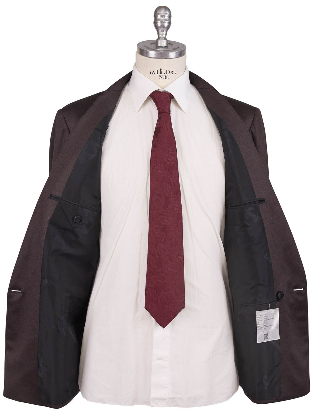 Kiton Knt Brown Wool Suit