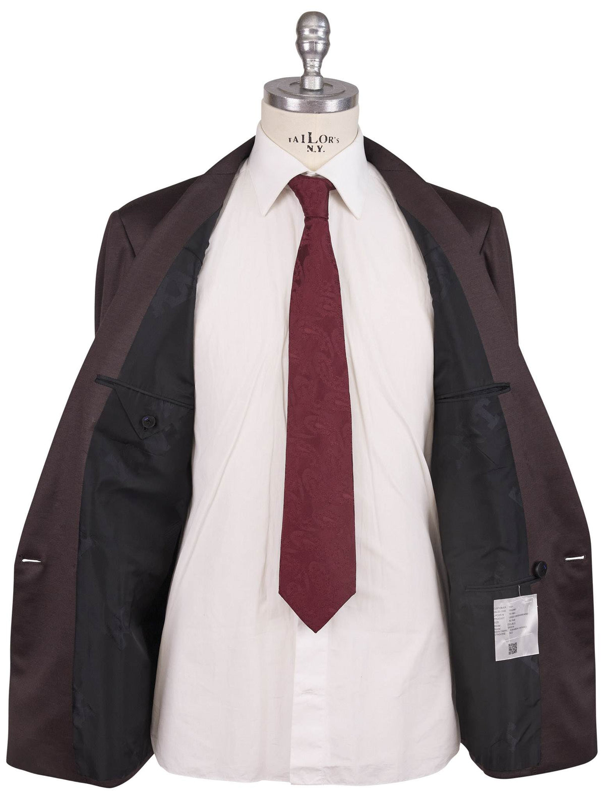 Kiton Knt Brown Wool Suit