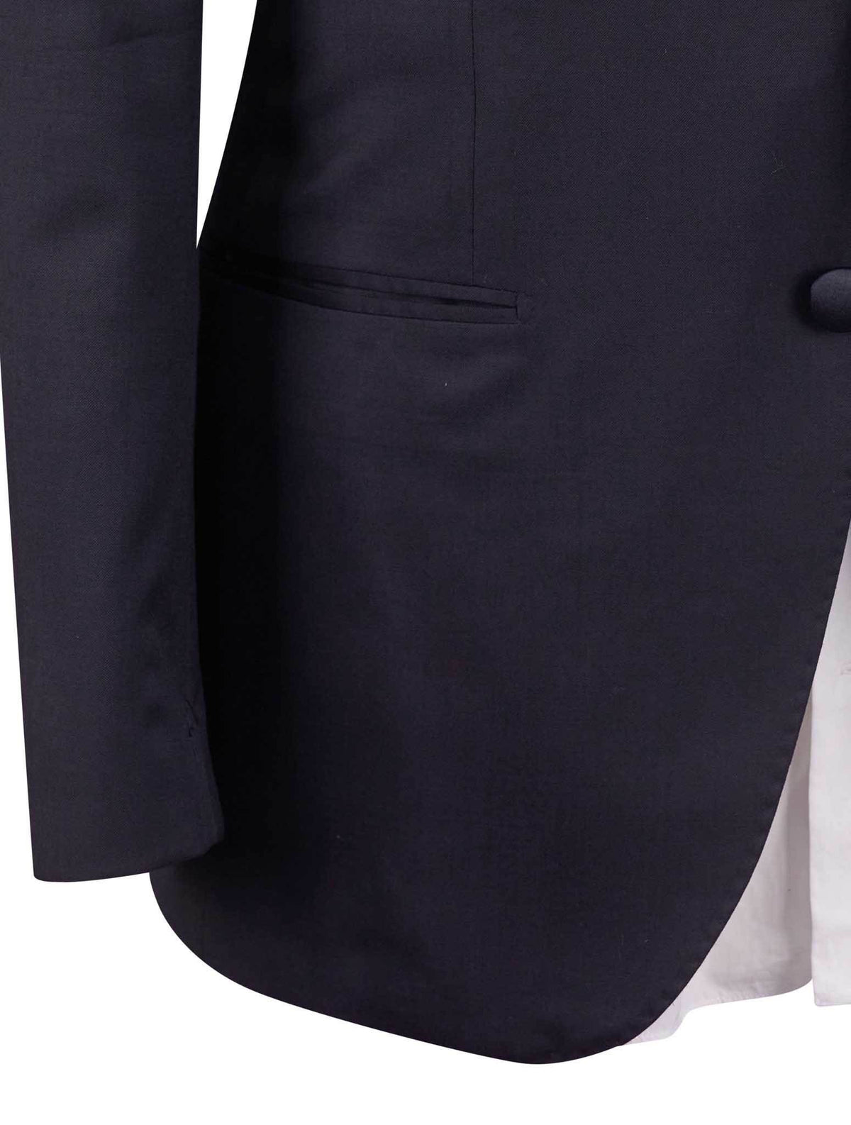 Kiton Black Cashmere Silk Linen Smoking Suit