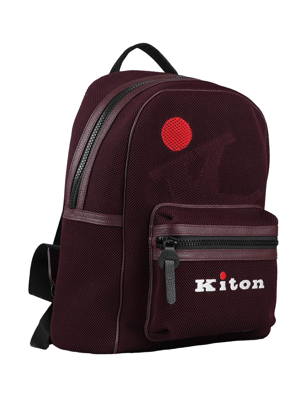 Kiton Kiton Burgundy Cotton Ea Backpack Burgundy 001