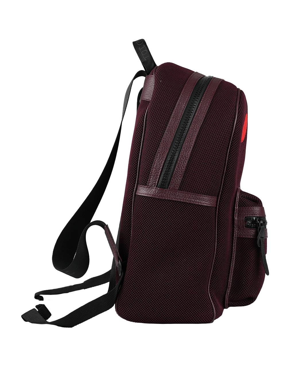 Kiton Burgundy Cotton Ea Backpack