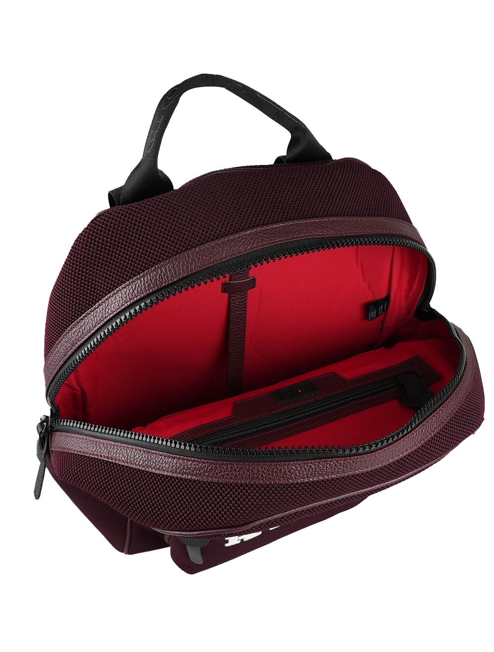 Kiton Burgundy Cotton Ea Backpack