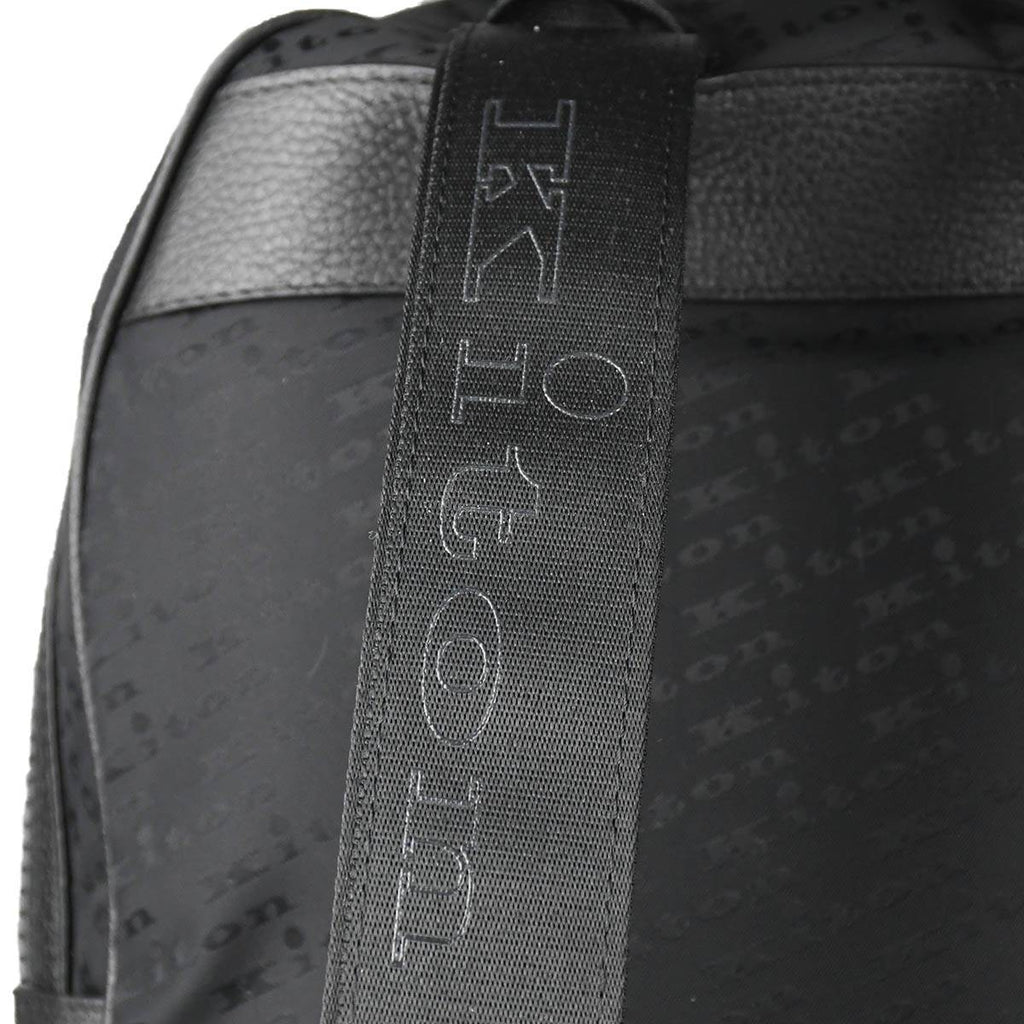 Kiton Black Pa Pl Leather Backpack