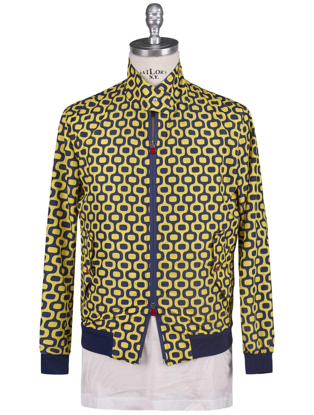 Kiton Blue Yellow Pl Coat