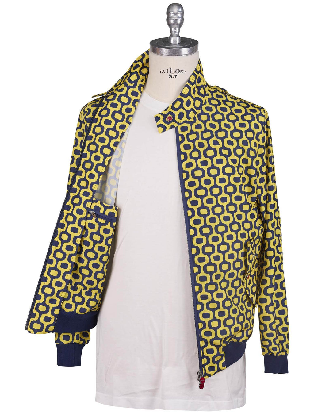 Kiton Blue Yellow Pl Coat
