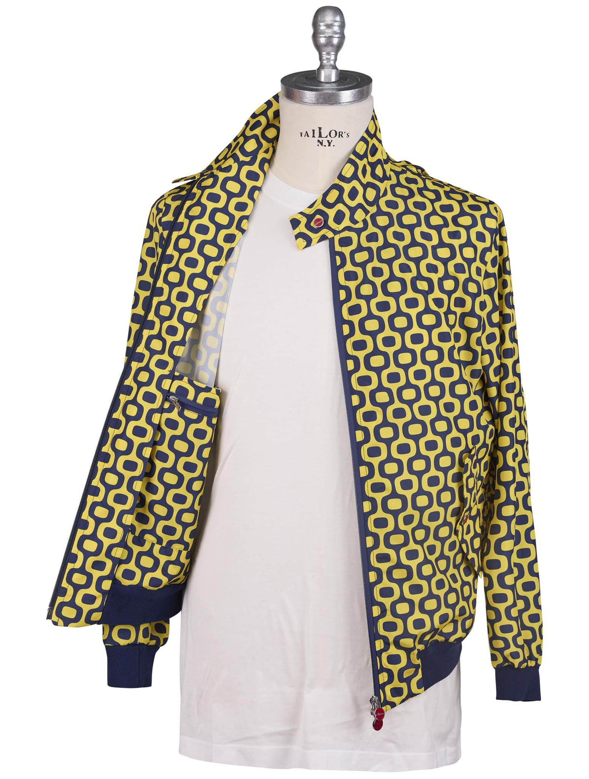 Kiton Blue Yellow Pl Coat