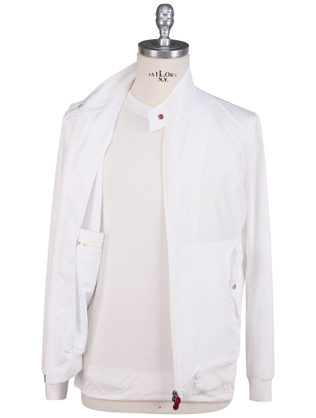 Kiton White Pl Coat
